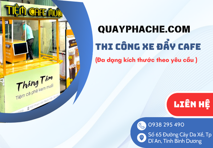 Thi Công Xe Đẩy Cafe Chất Lượng