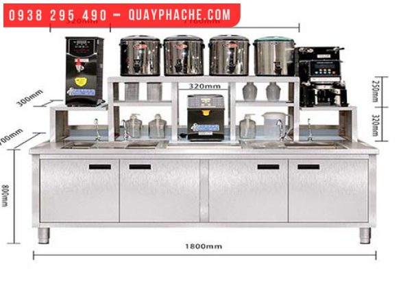 QUẦY TRÀ SỮA INOX