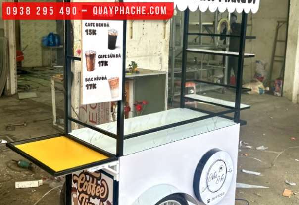 XE BÁN CAFE MANG ĐI INOX 1M4x60x1M95